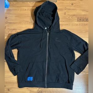 BTS Map of the Soul Tour Black Full Zip Hoodie XL